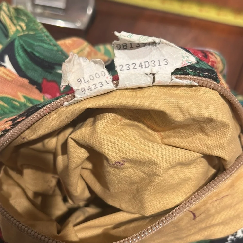 Bottega Venetta Floral Fruit Print Multicolor Canvas Boho Crossbody Purse RARE